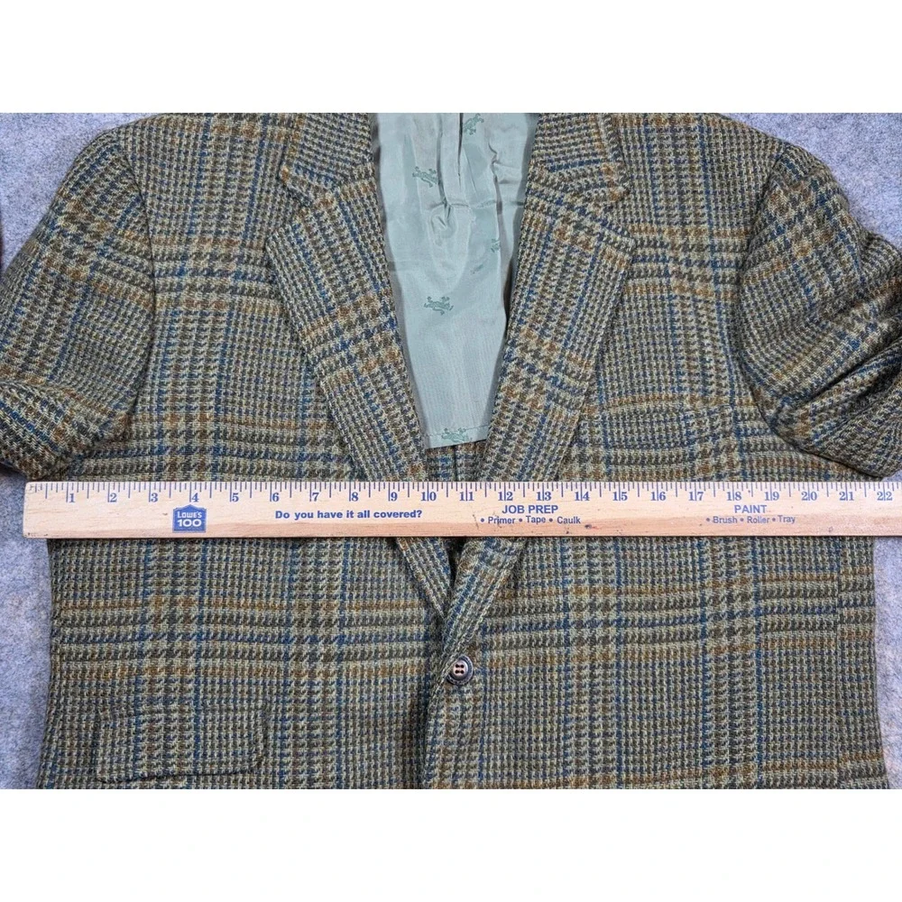 Glenkirk B&B Lorrys Vintage Wool Plaid Blazer Green Brown Tweed Sport Coat 44 S